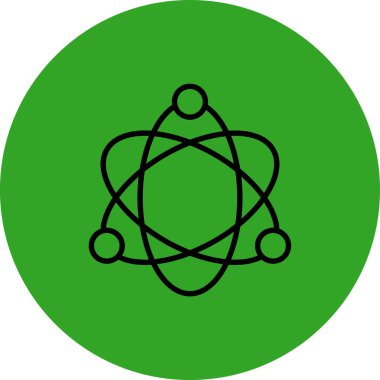 Moda biçimi izole edilmiş arkaplanda atom simgesi