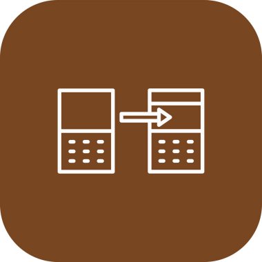 Şeffaf bir arkaplanda hesap makinesi vektör çizimi. Birinci kalite semboller. Konsept ve grafik tasarımı için simgeler.