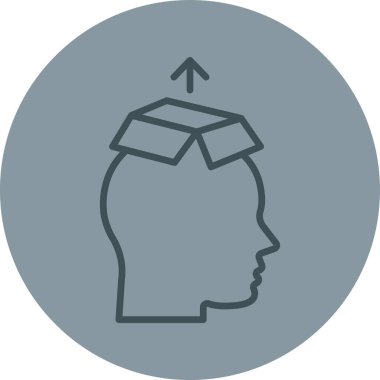 Beyaz arkaplanda beyin simgesi izole edildi