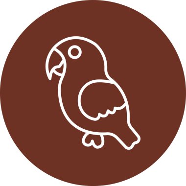 Papağan kuş simgesi vektör illüstrasyonu