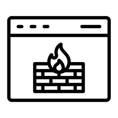 Ateş simgesi, vektör çizimi