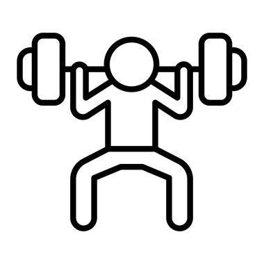 Spor salonu kutsal kişilerin resmi, vektör çizim