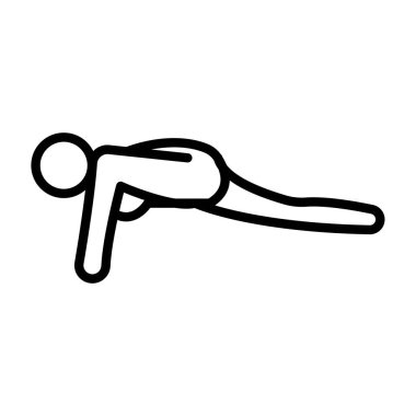 egzersiz vektörü ince çizgi simgesi