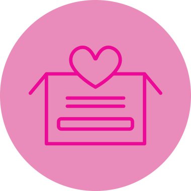 Bir kalp simgesinin vektör illüstrasyonu