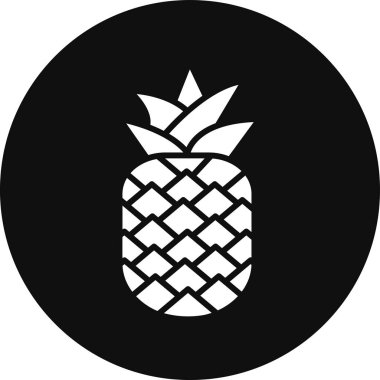 ananas ikonu vektör illüstrasyonu