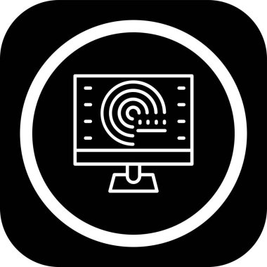 Web için bilgisayar simgesi, vektör illüstrasyonu