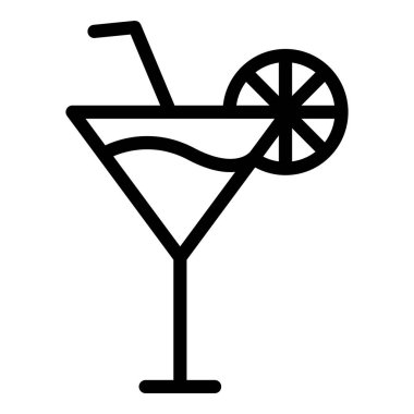 Kokteyl simgesinin vektör illüstrasyonu