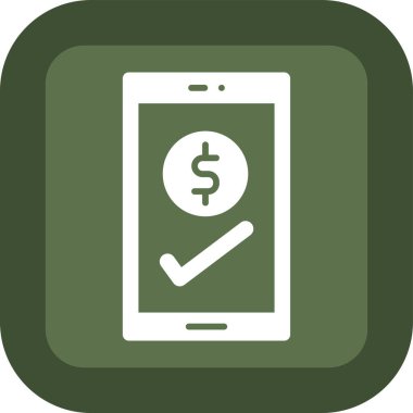 mobil ödeme düz vektör simgesi