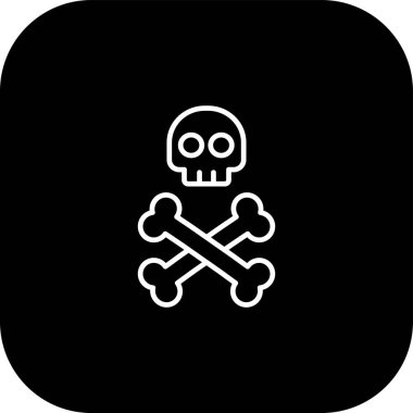 kafatası simgesi ağ için arka planda izole edildi