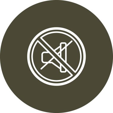 İşaret simgesi yok, vektör illüstrasyonu