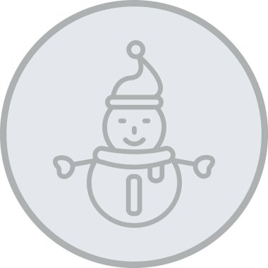 Noel şekeri kardan adam ikonu taslak tarzında
