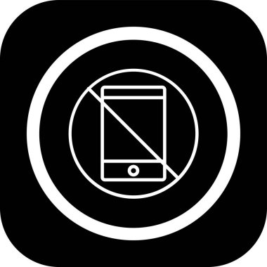 Telefon web simgesi yok, vektör illüstrasyonu