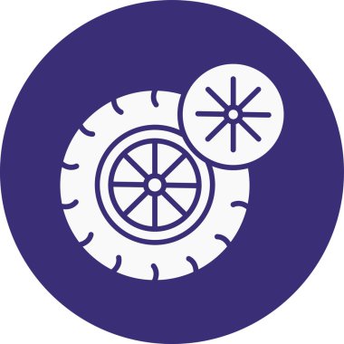 araba tekeri vektör illüstrasyonu