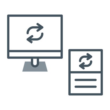 Beyaz arkaplanda bilgisayar simgesi vektörü. bilgisayar işareti