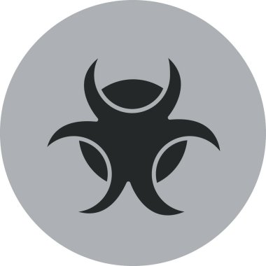 Bir virüs simgesinin vektör illüstrasyonu