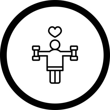 Bir kalp simgesinin vektör illüstrasyonu