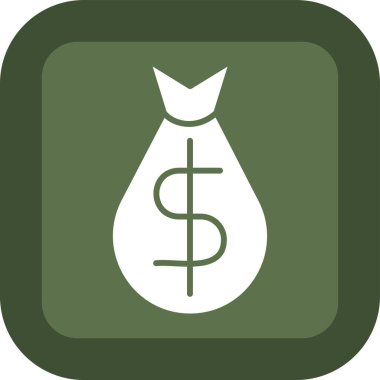 Dolar işareti. Web simgesi basit illüstrasyon