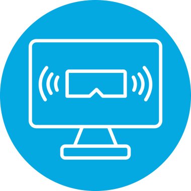 Bilgisayar. Web simgesi basit illüstrasyon