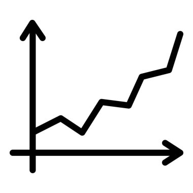 Grafik grafik çizelgesi vektörü. İnce çizgi işareti. izole edilmiş sınır sembolü çizimi