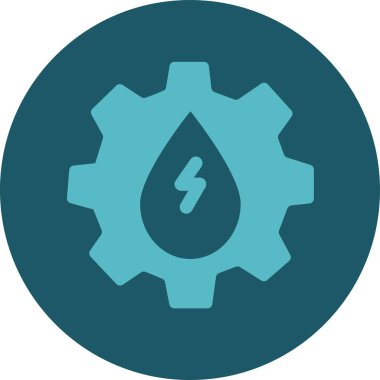 Hidroelektrik Güç simgesi, vektör illüstrasyonu 