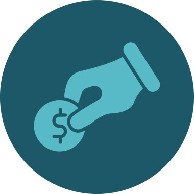 Dolar. Web simgesi basit illüstrasyon