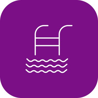Yüzme havuzu simgesinin vektör illüstrasyonu