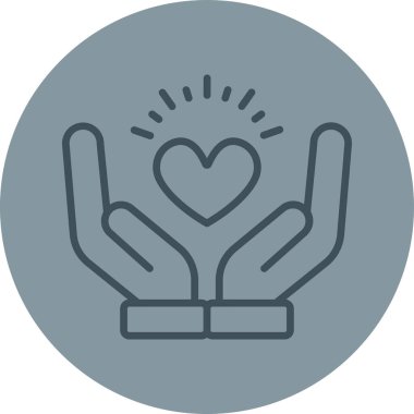 Kalp simgesinin vektör illüstrasyonu