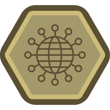 Küresel bir arkaplan ile vektör illüstrasyonu