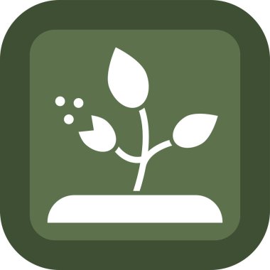 Bitki simgesinin vektör çizimi, güzel yaprak