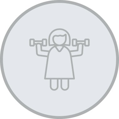 Dambılı kadın, vektör simgesi tasarımı, düzenlenebilir felç