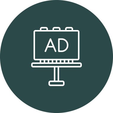 reklam reklam ikonu ana hatları biçiminde