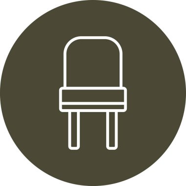 Sandalye. Web simgesi basit illüstrasyon