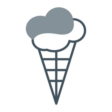 Dondurma. Web simgesi vektör illüstrasyonu