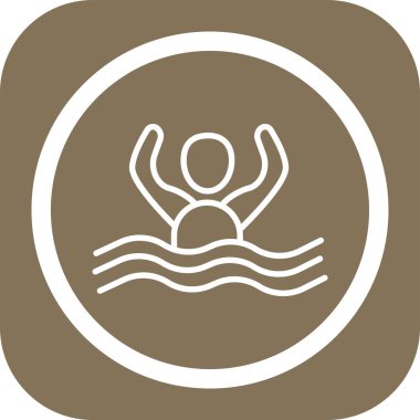 Su bakımı yuvarlak kare vektör simgesi