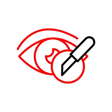 Şeffaf bir arkaplanda göz vektör çizimi. Birinci kalite semboller. Konsept ve grafik tasarım için ince çizgi simgesi.