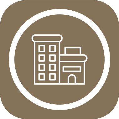 bina simgesi, vektör illüstrasyonu