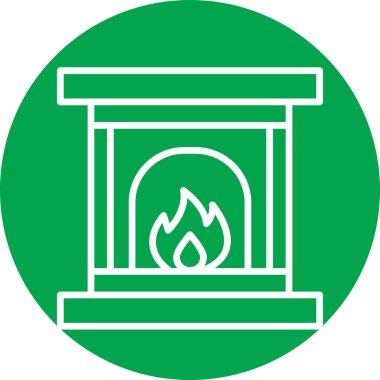 Projeniz için vektör şömine simgesi