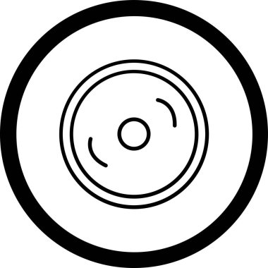 CD mi? Web simgesi basit illüstrasyon