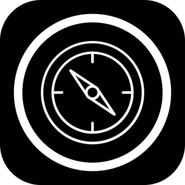 vektör pusula simgesi, basit illüstrasyon