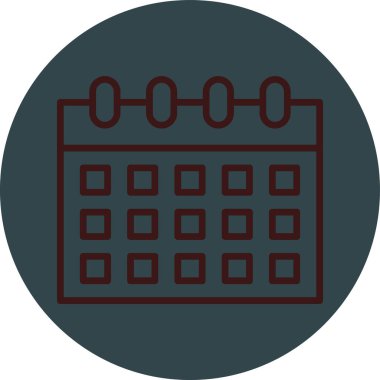 Takvim simgesi vektör illüstrasyonu