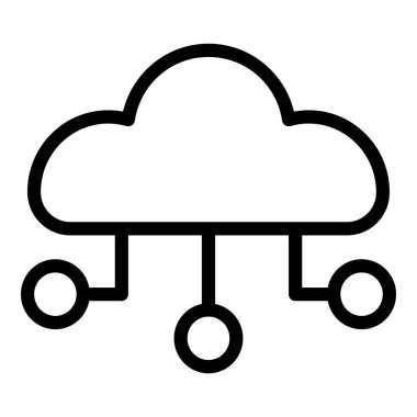Bulut hesaplama simgesi vektör illüstrasyonu