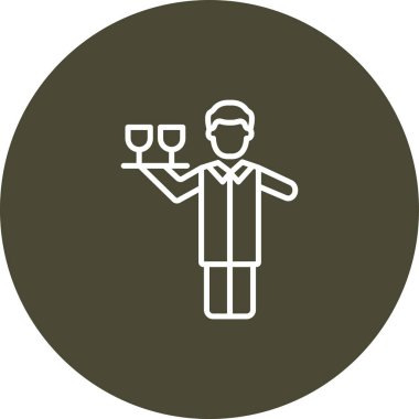 Garson simgesi beyaz arkaplanda izole edildi.