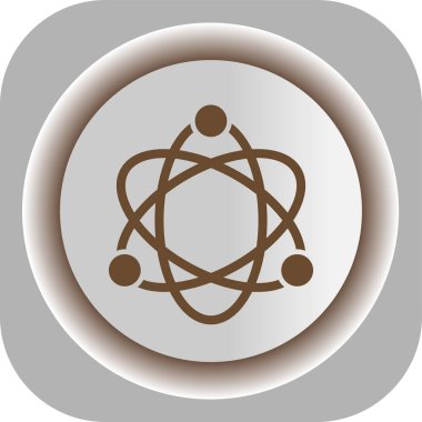 atom simgesi, vektör illüstrasyonu