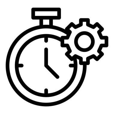 Saat simgesi vektör illüstrasyonu