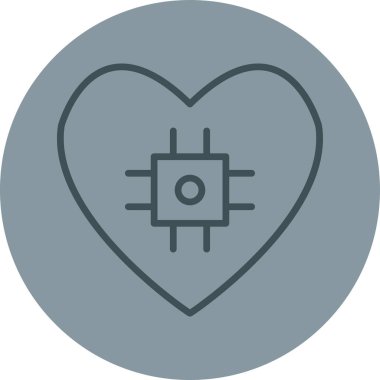 Kalp. Web simgesi basit illüstrasyon