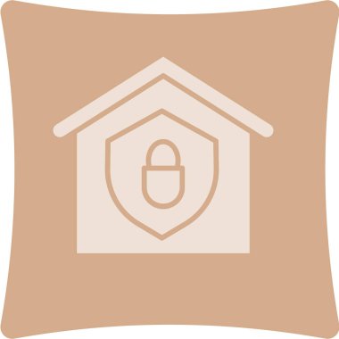 Ev koruması. Web simgesi basit illüstrasyon