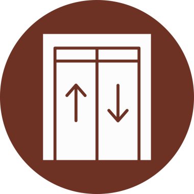 Kapı. Web simgesi basit illüstrasyon