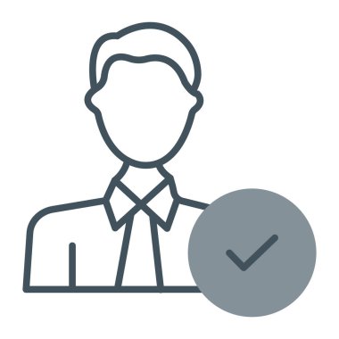 Yöneticisi düz vektör simgesi