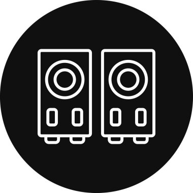Hoparlör simgesinin vektör illüstrasyonu