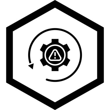 Bir dişli simgesinin vektör illüstrasyonu